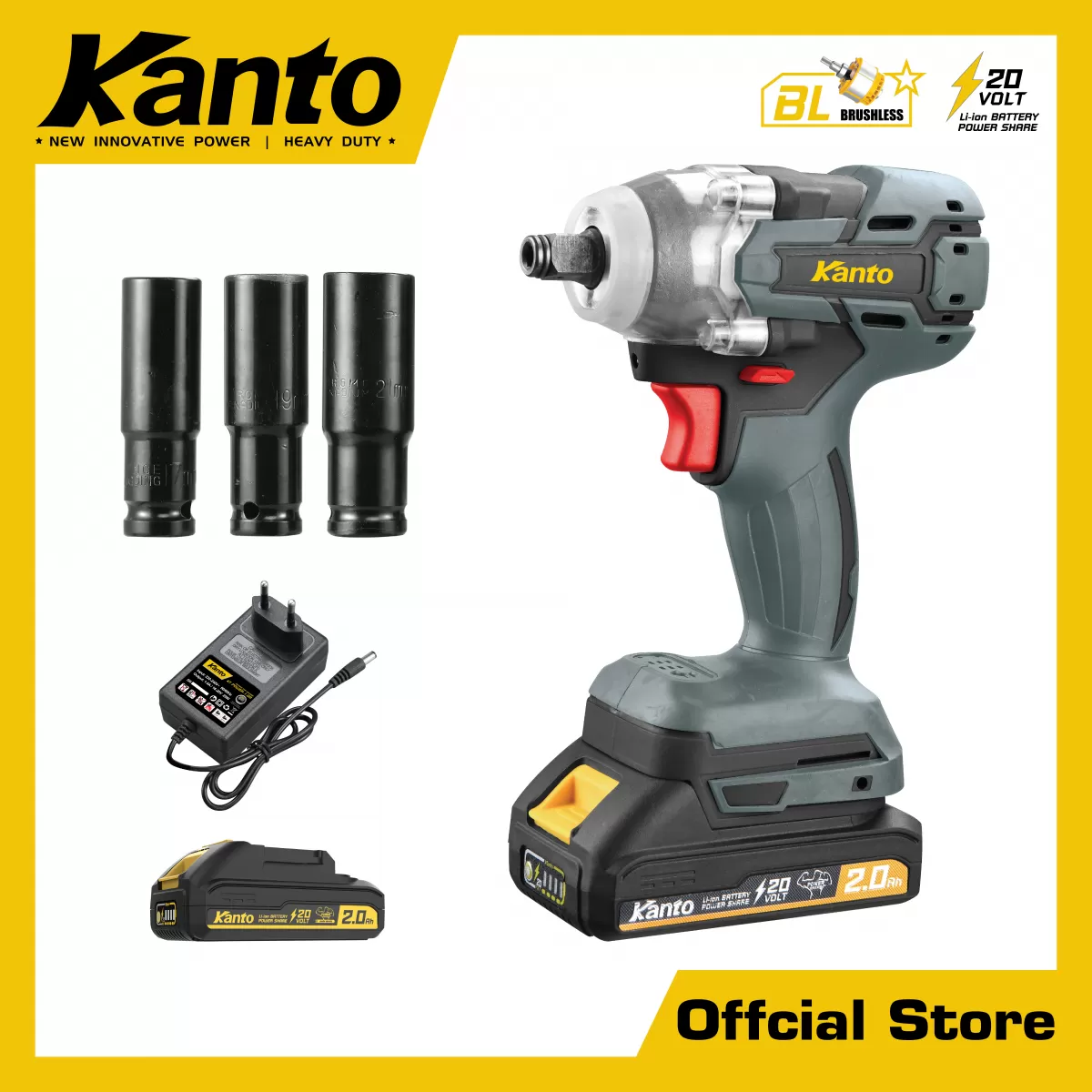 บล็อกกระแทกแบตเตอรี่ไร้สาย350nm.,20V.