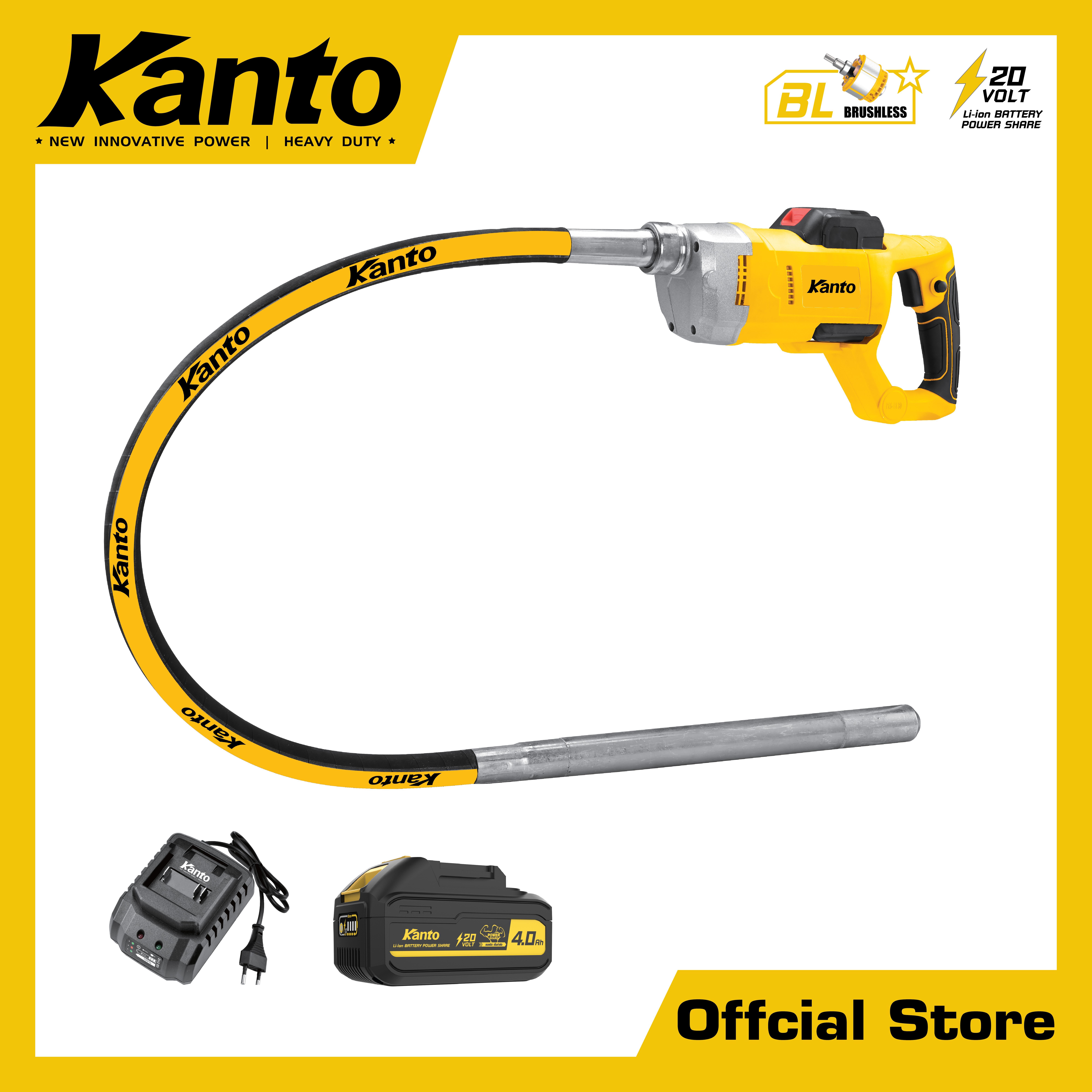 สายจี้คอนกรีตแบตเตอรี่ไร้สาย20V