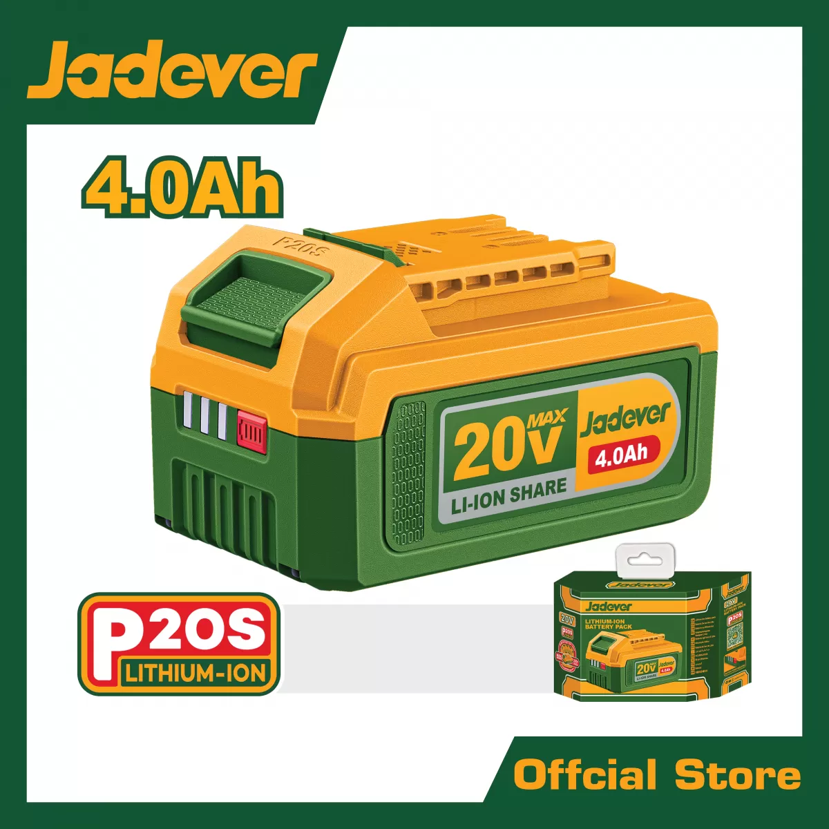 แบตเตอรี่ลิเธี่ยม-ไอออน 20V. (4.0Ah)