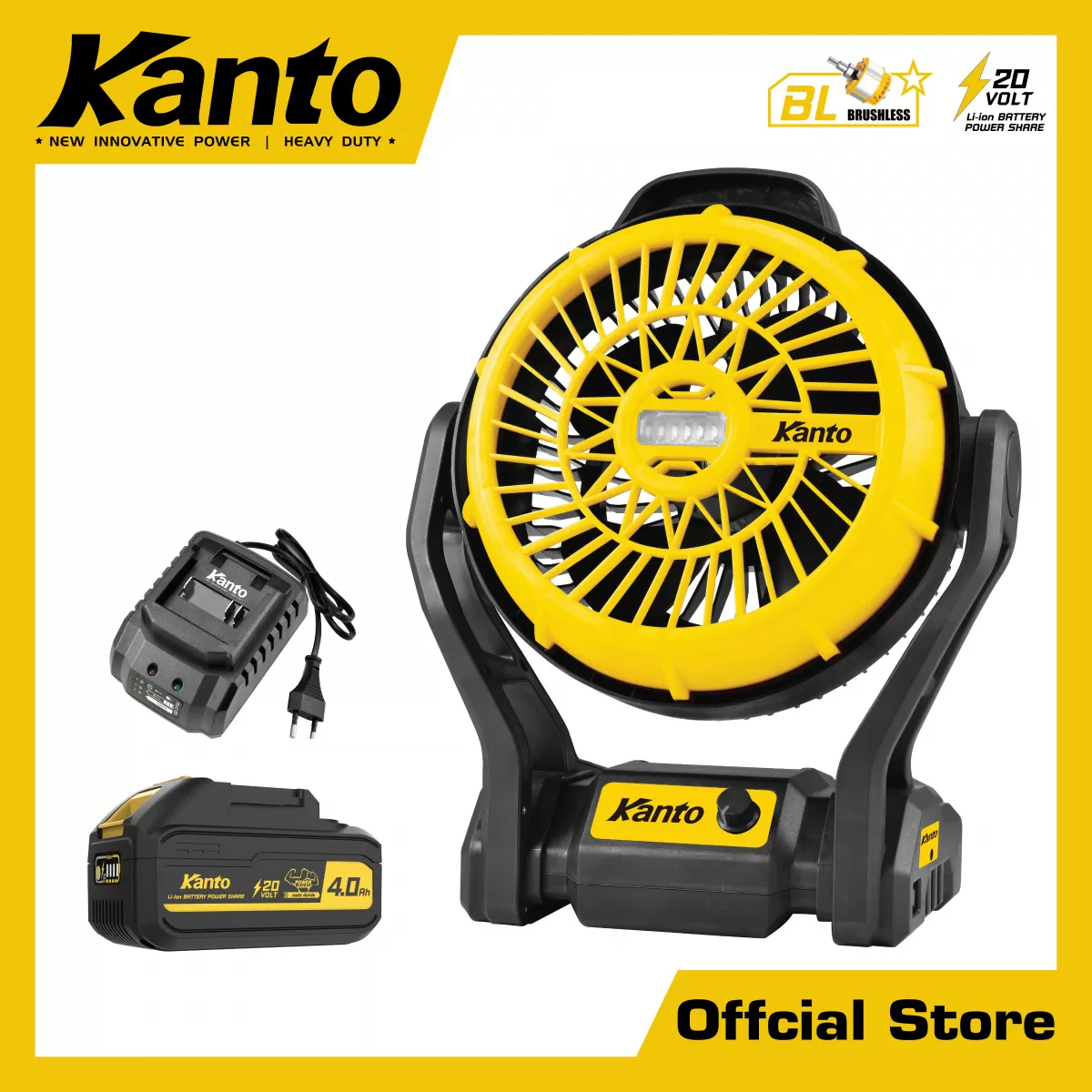 พัดลม 9&amp;quot; แบตเตอรี่ไร้สาย20V.