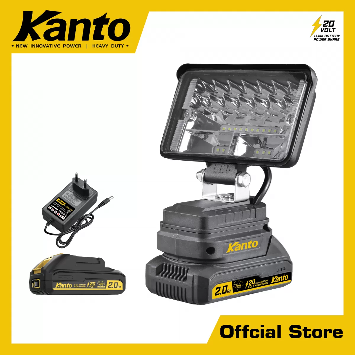 สปอร์ตไลท์LEDแบตเตอรี่ไร้สาย20V.